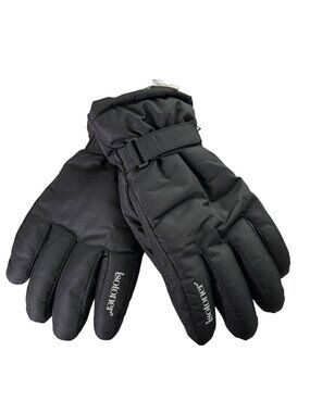 NWT ISOTONER Black Gloves Winter Lined Adjustable Wrists Size XL
